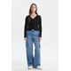 thumbnail image 4 of Polera Mujer Cuello Cv Encaje Rulet En Puño Negro, 4 of 4
