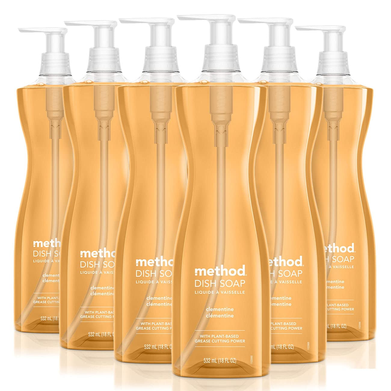 Jabón Para Platos Method Gel Clementine, 532 Ml, Paquete De 6 Unidades, Biodegradable