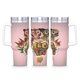thumbnail image 1 of Leo y Tig Vaso aislado de acero inoxidable con asa, diseño temático, regalo para familia, amigos y fans; incluye pajita y encaja en el portavasos estándar, 40 oz, 1 of 6