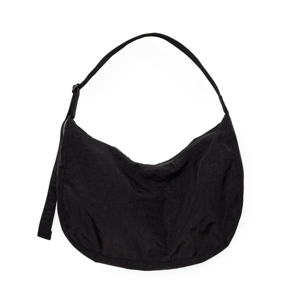 Bolso BAGGU de 95 cm negro de nailon tipo media luna