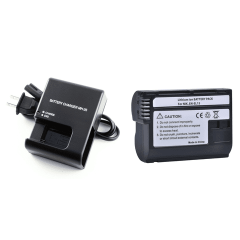 Genérico - Batería En-El15 + Cargador Mh-25 Alternativo Nikon