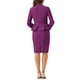 thumbnail image 3 of INSPIRE CHIC Traje de Mujer Conjunto de Traje de Maestra para Regreso a Clases Conjuntos de Negocios Blazer Peplum sin Cuello Formal Falda Lápiz Traje de 2 Piezas S Púrpura Oscuro, 3 of 6