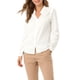 thumbnail image 5 of INSPIRE CHIC Camisa Elegante de Mujer con Cuello en V y Mangas Largas con Botones 3XL Blanca, 5 of 7