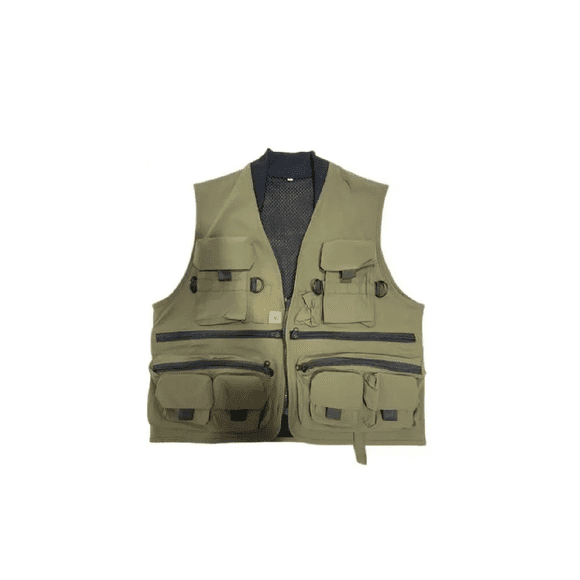Chaqueta geólogo camping multi bolsillos pesca talla L, verde