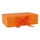 thumbnail image 5 of Caja De Regalo Con Cinta Fácil De Montar Reutilizable Para Cajas De Cupcakes De Recuerdo Naranja, 5 of 5