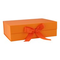 Ioensy - Caja De Regalo Con Cinta Fácil De Montar Reutilizable Para Cajas De Cupcakes De Recuerdo Naranja