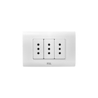Pack X2 Enchufe Triple Fsl 10A F8A-3163 Para Panel – Uso Residencial Y Comercial