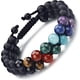 thumbnail image 1 of Pulsera de cuentas de piedra de los 7 chakras - Pulsera de cristales y piedras curativas para hombres Pulseras de cuentas de obsidiana, ojo de tigre, amatista y malaquita para meditación, relajación y, 1 of 7