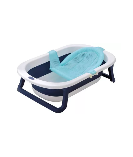 Genérico - Tina Bebé Bañera Plegable Con Malla, Color Celeste