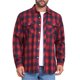 thumbnail image 5 of INSPIRE CHIC Camisas de Hombre de Manga Larga Ajustadas con Botones y Bolsillo a Cuadros de Colores Contrastantes M Rojo Azul, 5 of 7