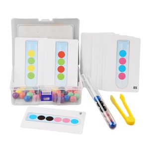 Magideal - Juguetes De Tubo De Ensayo Con Cuentas De Clip, Juguetes De Cuentas Con Clips De Arcoíris Para Edades De 3 A 6 Años, Regalos Navideños, 1 Tubo