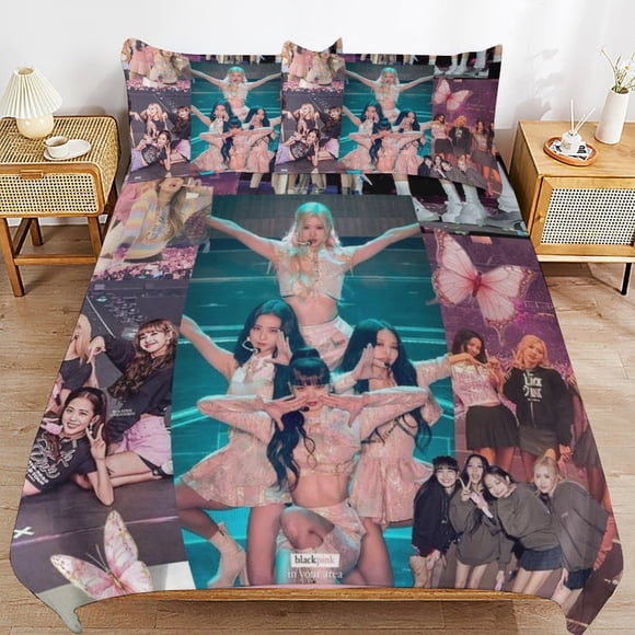 Blackpink Zipper End Comfort Set Soft Finish Machine Safe Duvet Cover Sets Sleep Ease Solution