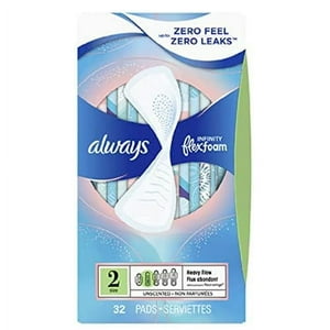 Always - Almohadillas Sanitarias Infinity Heavy Flow, Sin Perfume, 32 Unidades