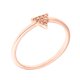 thumbnail image 2 of Anillo Lupine de 18k oro apilable, blanco, talla 5, 2 of 9