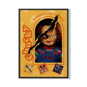 Creango - Cuadro Poster Enmarcado Chucky Diseño 2 Decorativo