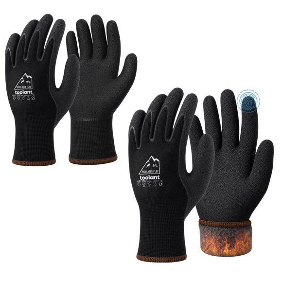 Guantes de trabajo toolant L Táctil Invierno Negro - 2 pares
