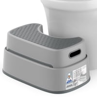 Taburete Para Inodoro Mr.Siga Squat Adult Con Escalón Antideslizante, Color Gris Claro