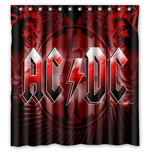 Cortina de ducha de la banda AC/DC, juego de cortinas de baño con ...