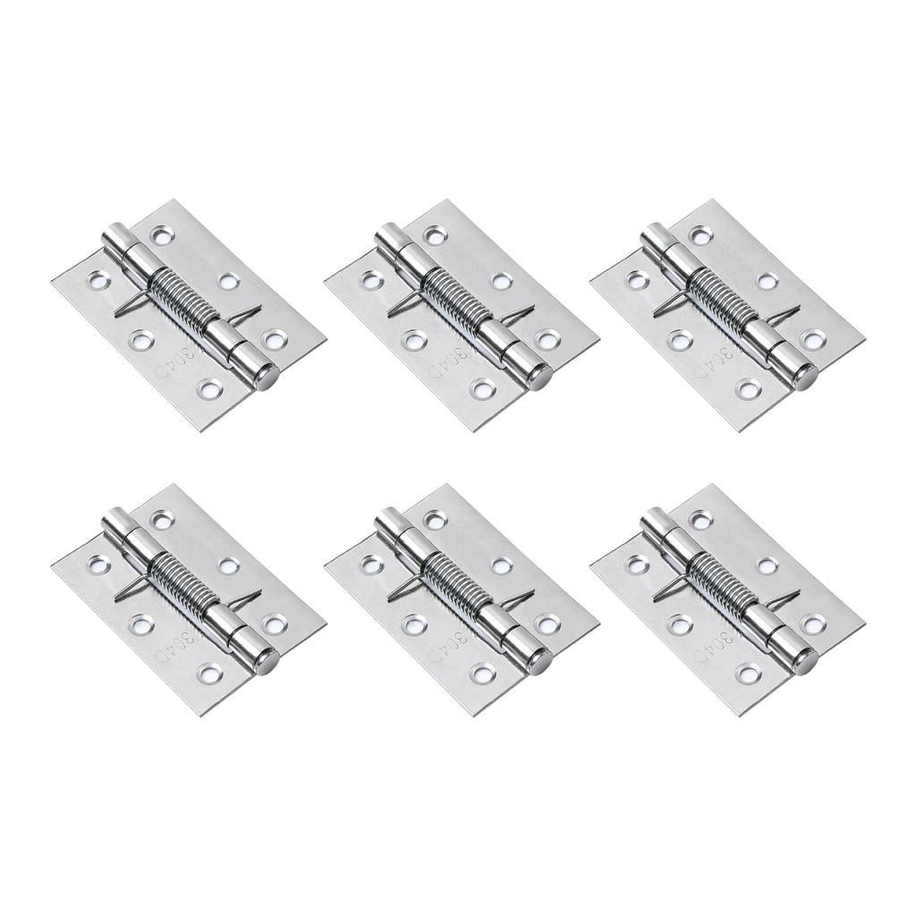 Magideal - Bisagra De Puerta Con Resorte De Cierre Automático De 6 Piezas Bisagra Con Resorte Fácil De Instalar Versátil Para Puerta Trasera Accesorio Resistente 3 Pulgadas