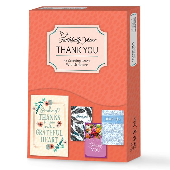 Tarjetas de agradecimiento Faithfully Yours – Pack de 12