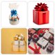 thumbnail image 5 of 10 piezas de lazos grandes de 7 pulgadas para envolver regalos con cinta de organza dorada y blanca para bodas, Navidad y fiestas, 5 of 6