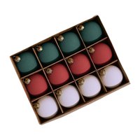 Bothyi - 12 Adornos Navideños Con Forma De Bola, Para Decorar Tu Hogar, Compromiso, Aniversario, Hotel, Verde, Rojo Y Blanco