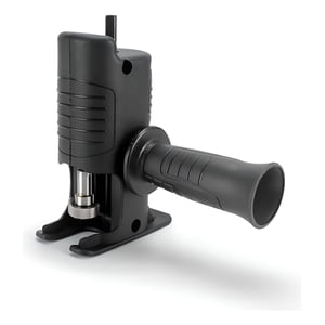 Genérica - Adaptador De Sierra Para Taladro + 3 Hojas Madera Metal Pvc Azul