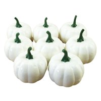 Bothyi - 8 Uds Calabazas Artificiales Blancas Cosecha De Otoño Para Decoración De Mesa De Halloween