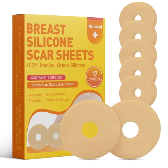 Láminas De Silicona Para Cicatrices Breast Paquete De 12 De Grado Médico