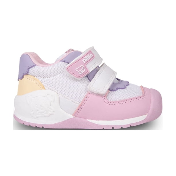 Zapatilla Bebé Niña Pasos Doble Velcro Rosado Pillin