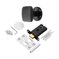 Magideal - Cerradura De Puerta Invisible, Manija De Puerta Cuadrada, Cerradura De Habitación Moderna, Hardware Duradero De Fácil Instalación, Perilla De Puerta Negro