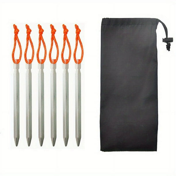 Outdoor Camping Tent Stakes, Aluminum Alloy Tent Stakes, Ground Camping Tent Peg Portable Stakes Tent Nail For Backpacking Tent, Footprint, Camping Trap, Outdoor Canopy, Beach, Garden