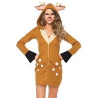 Vestido De Forro Polar Costume Leg Avenue, Acogedor, Color Beige, Para Mujer