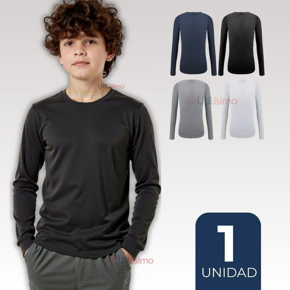 Camiseta Cuello Redondo Bambú Juvenil Colores Surtidos
