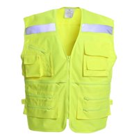 Jayson - Chaleco Geologo Alta Visibilidad Multibolsillo X Espalda Amarillo Xl