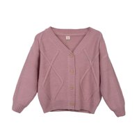 Pillin - Chaleco Niña Con Botones Y Cuello En V Palo Rosa