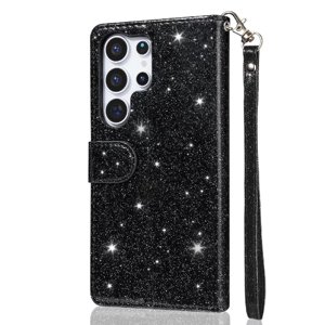 Funda Para Foxdock Elegante Funda Samsung Galaxy S25 Ultra Glitter Con Cremallera-Ideal Para El Uso Diario