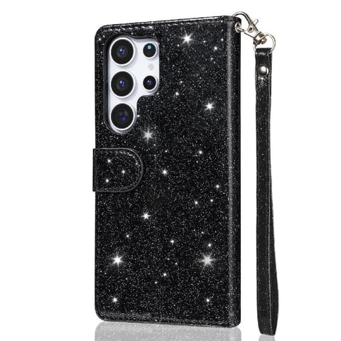 Funda Para Foxdock Elegante Funda Samsung Galaxy S25 Ultra Glitter Con Cremallera-Ideal Para El Uso Diario