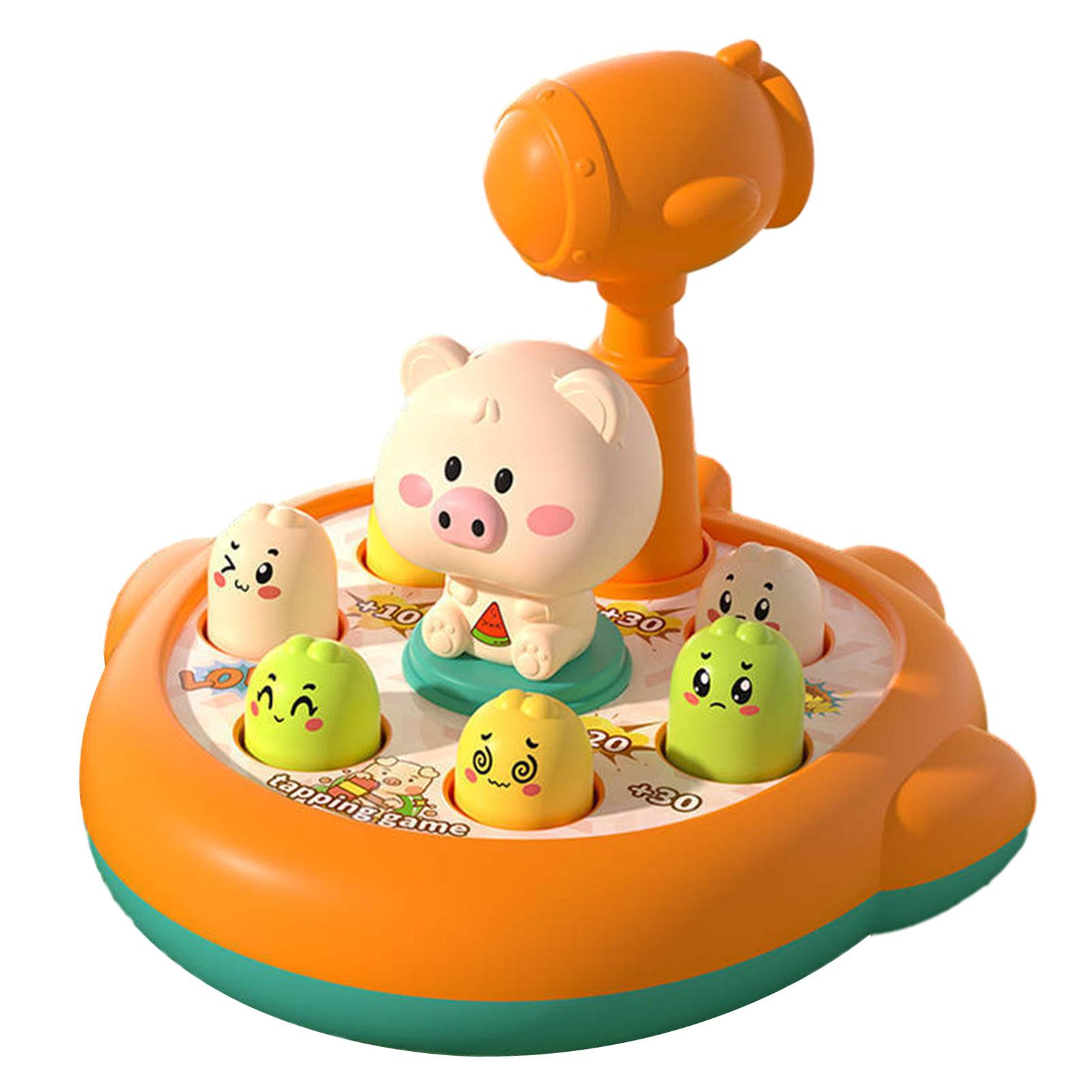 Magideal - Whack Game Juguete Para Golpear Topos, Juguete Montessori, Juguete De Desarrollo, Juguete Educativo Para Niños, Niñas, Niños, Regalos De Vacaciones Cerdo