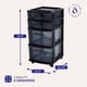 thumbnail image 4 of Carrito organizador de almacenamiento de plástico transparente de 4 niveles HOMZ, negro, 4 of 9
