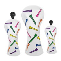 Magideal - Impermeable Pu Golf Wood Headgear Driver Hybrid Club Headgear Protección Reemplazable Matrícula Protección Golfer Equipo Accesorios Multi