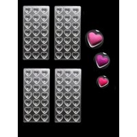 Genérico - Pack X4 Molde Chocolate Molde De Chocolate Acrilico Corazón