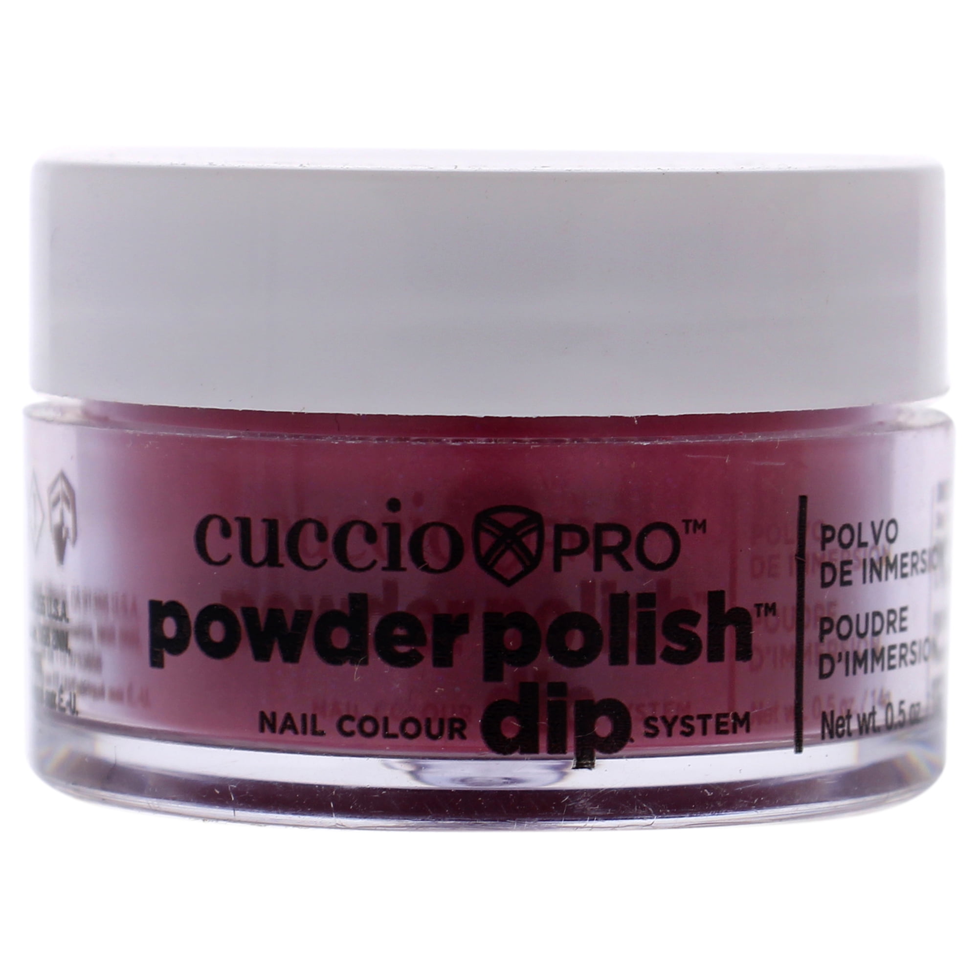 Cuccio Colour - Sistema De Salsa De Color De Uñas De Esmalte En Polvo Profesional - Fucsia Con Mica Arcoíris De Para Es - Polvo De Uñas
