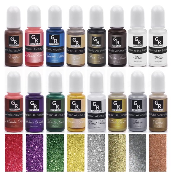 Liquid Ink GR DZPLUS 16 colores metálicos 10 ml