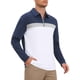 thumbnail image 5 of Camisa Polo de Contraste para Hombre INSPIRE CHIC con Cremallera de Manga Larga Vintage Camisas de Golf XL Blanco, 5 of 5