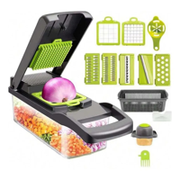 Genérico - Cortador Picador De Vegetales Set 14Pcs Picatodo Mandolina