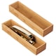 thumbnail image 1 of Organizador de cajones apilable de bambú para oficina de 30 cm de largo (paquete de 2), madera natural, 1 of 5