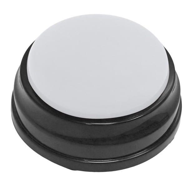 Botón de sonido grabable, comunicación, juguete interactivo, grabadora, reproducción, cachorro parlante, gatito, grabación, botón de voz para que los niños aprendan. Blanco