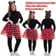 thumbnail image 2 of Conjunto de Disfraz QTECLOR Rojo/Blanco con Lunares para Adultos, 2 of 7