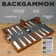 thumbnail image 2 of Set de backgammon de piel Queensell de 19 x 15 cm con 32 piezas, 2 of 3